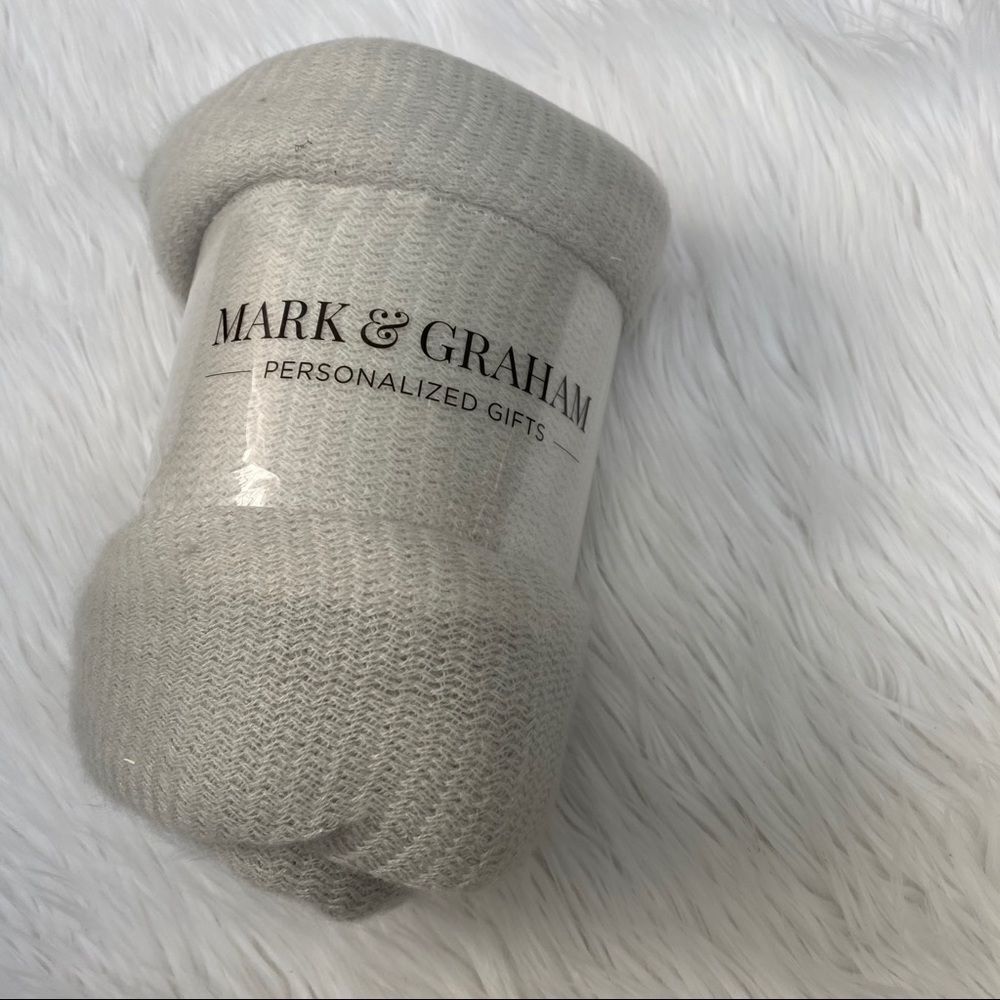 NEW! Mark & Graham gray throw - Picture 2 of 5